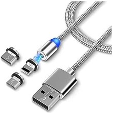 CetKing 4910 Mıknatıslı 3'ü 1 Arada Manyetik Data Kablo