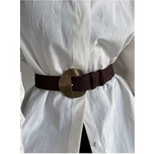 Fiori Süet Oval Tokalı Kadın Pantolon Kemeri, Ceket Kemeri, Elbise Kemeri, Gömlek Kemeri