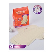 Jenipad Yıkanabilir Kadın Pedi Ultra Emici Sızdırmaz Xl Beyaz 2 Adet
