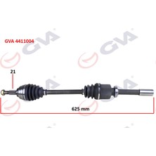 GVA Mtxdpn Komple Aks Sağ Megane Ii 1.6 16V 03-08 804MM Auto.