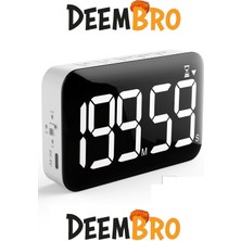 Deembro Dijital Masa Saati Kronometreli Alarmlı LED Ekran Mıknatıslı Buzdolabı Saati Sese Aktivite kronometreli ders çalışma saati
