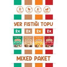 Muni Karma Yer Fıstığı Topları Sağlıklı Atıştırmalık Paketi * 8 Adet (Glutensiz/şeker Ilavesiz)