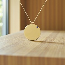 Nova Grup Isim Tarih Fotoğraf Yazdırılabilir Plaka 14 Ayar Altın Kolye