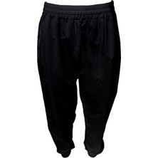 Wooppo Erkek Büyük Beden Eşofman Altı Siyah Dar Paça Örme Kumaşlı Günlük Kullanım İçin