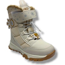 Ndrops 014-26 Deri Kürklü Paraşüt Kumaş Kız Çocuk Bot 31-35