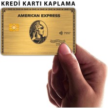 One Little Happiness Gold American Express Kart Kaplama Sticker