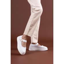 Shoegar Lunni Beyaz Keten Spor Ayakkabı