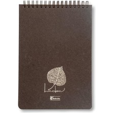 CetKing Color A5 Çizgili Linden Bloknot - Kahverengi