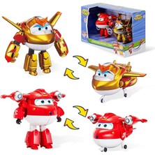 CetKing Wings Sezon 6 Dönüştürülebilir Karikatür Robotlar Jett Sc + Altın Erkek Çocuk Oyuncağı 3 4 5 6 7 8 Yaşında Erkek Kız (2'li x 12 Cm)