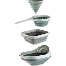 CetKing Life 4 Parça Akordiyon Yeşil Süzgeç Seti MIT1025