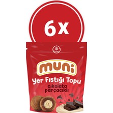 Muni Çikolata Parçacıklı Yer Fıstığı Topu, 80 G x 6 Adet