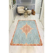 Dolce Mariee Vintage Desen Dijital Baskı Kaymaz Taban Halı H1078