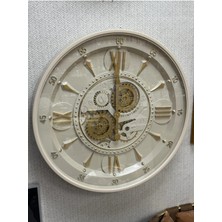 CITY gold Sessiz Çarklı Metal Duvar Saati 60 cm