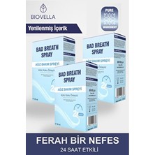 Biovella 3'lü Nefes Tazeleyici Ağız Kokusu Önleyici Bakım ve Giderici Bakım Sprey 30 ml