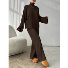 Mandala Tekstil Kadın Acı Kahve Triko Takım