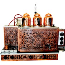 Osmanlı 3 Demlikli Bakır Çay Kazanı