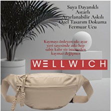 Wellwich Ultra Hafif Bej Çapraz Çanta Suya Dayanıklı Oxford Kumaş ile Şık Görünüm ve Spor Kullanım