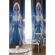 Dolce Mariee Parlak Saten Mikro Kumaş Çift Kanat Çocuk Odası Fon Perde Takımı PRD0049