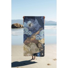 Dolce Mariee Dijital Baskı Plaj Deniz Havlusu Modern Desenli Peştamal (80X160 Cm) HVL0057