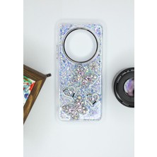 FoxPower Xiaomi Redmi Note 14 Pro 4g Kılıf Kelebek Desenli Parlak Simli Kapak