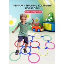 Scntoys Daire Seksek Halka Oyunu Seti 22 Parça Hopscotch Sek Sek Duyusal Eğitim Çemberleri Eğitici Oyuncak