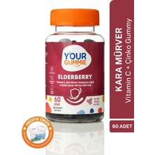 Kara Mürver Çiğnenebilir Vitamin Gummy 60 Adet C Vitamini/elderbery Sambucus/çinko