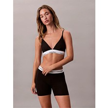 Calvin Klein Kadın Düz Bralet Sütyen Siyah Dokuma Kumaşlı Elastik Bantlı Konforlu Tasarım LV00QF8508 Ub1