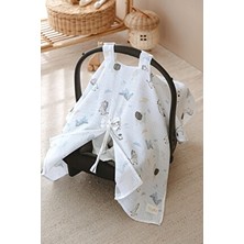 Esti Baby Müslin Puset Örtüsü / Bebek Arabası Örtüsü %100 Pamuk - Mini Animals