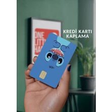 One Little Happiness Stitch Kredi Kartı Kaplama 1 Adet Renkli ve Eğlenceli Tasarım