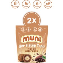 Muni Glutensiz, Katkısız Kakao Çekirdekli Yer Fıstığı Topu 2'li