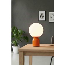 TurkuazRed Turuncu Modern Masa, Gece Lambası