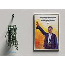 Zerya Selahattin Demirtaş Çerçeveli Posteri - Demirtaş Posterleri 4 (32X47 cm Ahşap Çerçeveli)