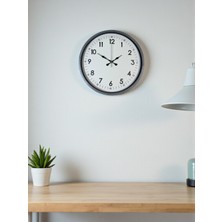 Sylar Zentime 36 cm Gri Dekoratif Duvar Saati