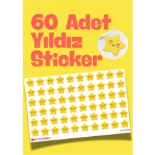 One Little Happiness Yıldız Etiket Star Sticker 60 Adet 2cm Ebat Okul Tebrik Stickerı ,öğretmen Öğrenci Hediyesi