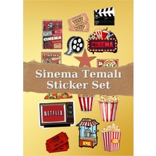 One Little Happiness Sinema Temalı Sticker Planner Ajanda Bullet Journal Için Uygun Set