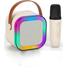 Yumax Bluetooth Karaoke Hoparlör Seti Mikrofonlu, Rgb LED Işıklı, Yüksek Ses, Taşınabilirmüzik Bombası