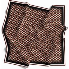 Violla Twill Çıtır Desenli Bordo Renkli 90X90 Eşarp (Ipek Içermez) Kenar Dikiş Şekli El Dikişli