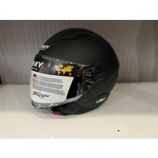 Kask Sway Sw 765 Matt Black (Gümüş Vizör)