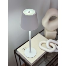 SUELF CO Beyaz Metal Dokunmatik Abajur