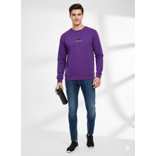 Ribana Classic Unısex Bisiklet Yaka Baskılı Regular Fit Yumuşak Dokulu Uzun Kollu Sweatshirt