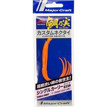 CetKing Craft Red Back Single Curly Tai Rubber Nectie Tmn-S #001 Orange (Gold Glitter)