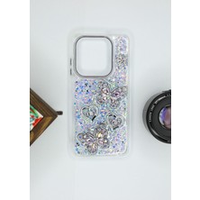 FoxPower Infinix Hot 40I Kılıf Kelebek Desenli Parlak Simli Kapak