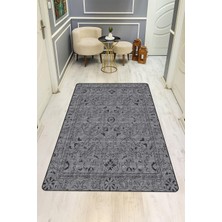 Dolce Mariee Parlak Kadife Kumaş Vıntage Dijital Baskı Dot Kaymaz Tabanlı Halı H0834