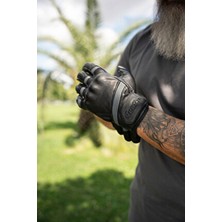 Tech90 Vecton Custom Deri Motosiklet Eldiveni XL Beden Dayanıklı Malzeme ile Güvenli Sürüş
