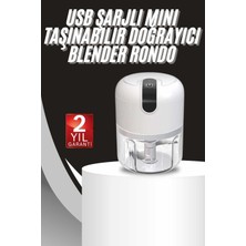 Tgzm Mini Doğrayıcı Rondo Taşınabilir Mini El Blender Paslanmaz Çelik - TG0012-2REHA8