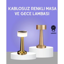 Tgzm Touch Gece Lambası – Dokunmatik Kontrol Kablosuz Kullanım Metal Gövde - TG0012-2RGDY0