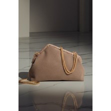 Berlesi Vizon Süet Zincirli Omuz Çanta