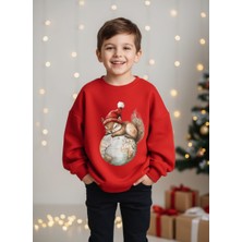Little Aden Yılbaşı Temalı Özel Tasarım Erkek Çocuk Sweatshirt