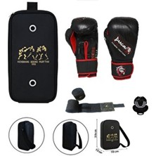 DragonDo Supreme Hakiki Deri Boks Eldiveni Kick Boks Muay Thai Eldiveni 3'lü Set ve Eldiven Taşıma Çantalı
