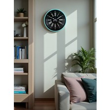 Sylar Zentime 36 cm Turkuaz Dekoratif Duvar Saati